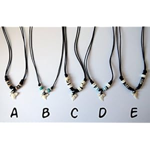 HAIFISCHZAHN SURFERKETTE SKATE SOMMER SCHMUCK MIT ECHTEN HAIFISCHZAHN D04