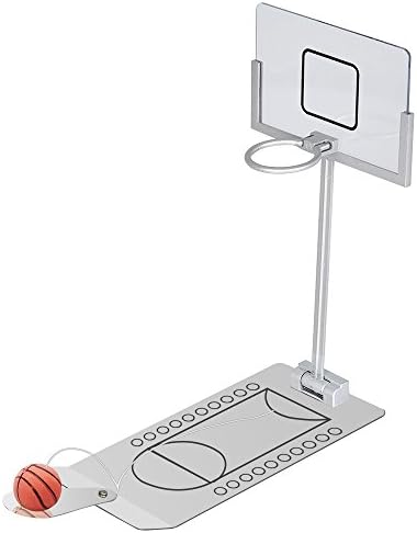 MacDoDo Mini Foldable Tabletop Spring Loaded Basketball Game Desktop Toy- Indoor Outdoor Fun Sports Novelty Toy or Gag Gift Idea