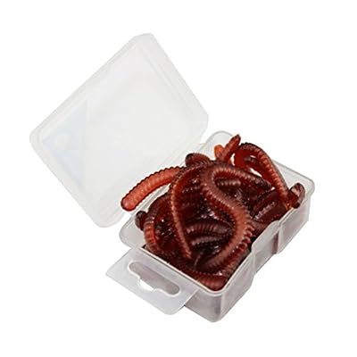 WINOMO 20g Leurre de pêche Ver de terre Grub Worm Fishing Lures Baits (Rouge)