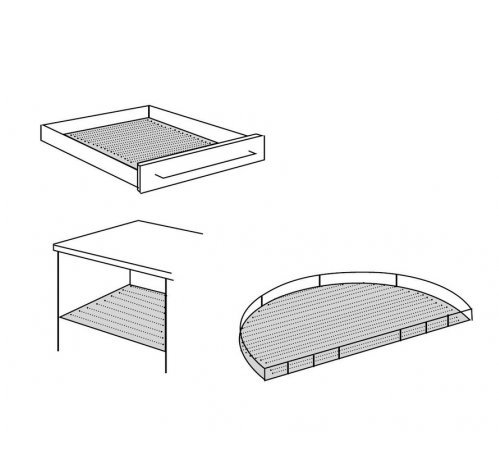 Schubladeneinlage / Antirutschmatte fur Küchenschublade. Weiß 150*50 cm zuschneidbar – 4-teiliges Set – Schubladenmatte geräuschdämpfend - 5