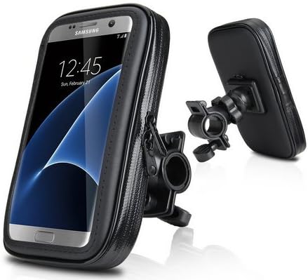 Waterproof Bike Mount Touchable Pouch Case with Adjustable 360°Rotating Clamp for iPhone Samsung and Other Smartphone