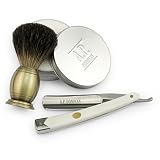 Sólo cuando los materiales de alta calidad, diseño elegante y funcionalidad efectiva se combinan a la perfección en un solo producto, dice AP Donovan: Muy bien, así que lo hagas! Nuestra pasión es proporcionar un uso del macho cotidiana actualizado. Y no a la siguiente posible, pero el nivel más alto posible. Una buena navaja es agudo. Una maquinilla de afeitar de A. P. Donovan es fuerte y hermoso. Productos consistentemente bien para el hombre que vive constantemente!