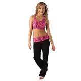 Pizzazz Girls Hot Pink Zebra Roll Down Waist Pants Dance Cheer 2T-4T