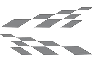 ‎MORECHIOCE Auto Aufkleber Vinyl Racing Streifen Aufkleber, MoreChioce PVC-Seitenstreifen Seitenaufkleber Dekorative Aufkleber Anti-Kratz Auto Seitenkörper Aufkleber Grafik Vinyl Dekoration,Hell Grau