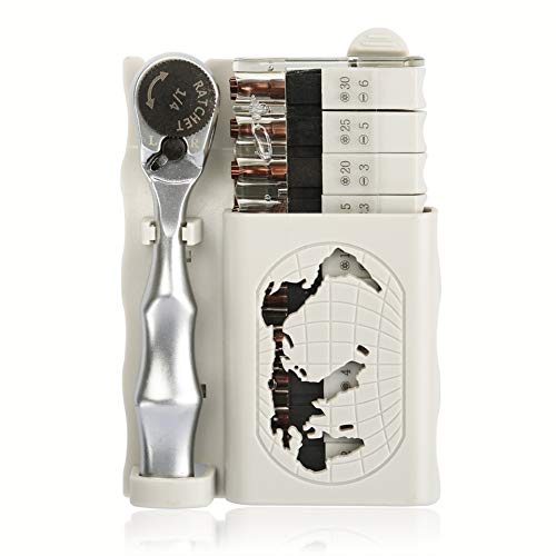 Preisvergleich Produktbild DIYT 22-teiliges bewegliches Minischlüssel-Ratschenschraubendrehe... zerlegen Kreuz