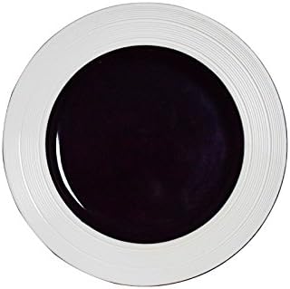 YQQQQ Aoki Porcelain Tableware Black And White Western Dishes Steak Plate Pasta Plate Breakfast Plate Dish