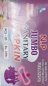 Fixoria XXXL 320 Mm Ultra Clean Soft Comfortable Cottony Sanitary Napkin Pad With Wing For Women Girl (Pack Of 35)