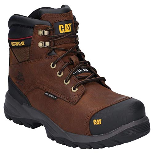 CAT Workwear Mens Spiro Leather Lace Up Safety Work Boots