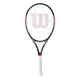 Contenido: 1 Raqueta de tenis Wilson, Federer Team 105, Largo: 68,5 cm, Peso sin cordaje: 273 g, Tensión del cordaje: 22-26 kg, Medida 3, Color: Gris/Rojo, Bolsa no incluída, WRT31200U3