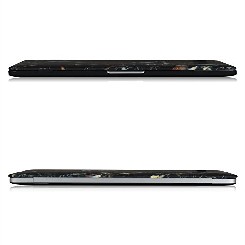 iDOO MacBook Schutzhülle / Hard Case Cover Laptop Hülle [Für 2016 MacBook Pro 13 Zoll mit/ohne Touch Bar und Touch ID: A1706 und A1708] – matt, Schwarzer Marmor (mit gold-blauer Masserung) - 5