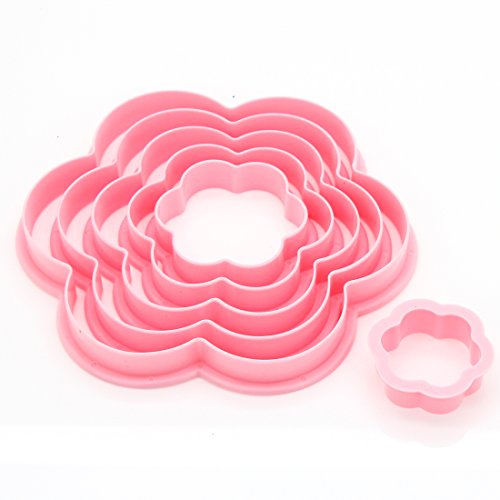 joyliveCY 6ST Plum Blossom Blume Form Kuchen Keks Ausstecher dekorieren Schimmel Tools - 3