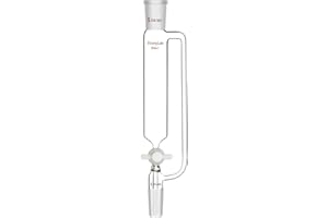 stonylab Imbuto di Pressione Equalizzante, Pressione di Erogazione Imbuto in Vetro Lab Borosilicato Equal Press Funnel con Tappo di Arresto in PTFE per Laboratorio (50ml, 24/40 Joint)
