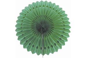 Creativery 1 éventail en papier de 25 cm (vert 580) // décoration en papier, rosaces, fleurs, décoration d'intérieur