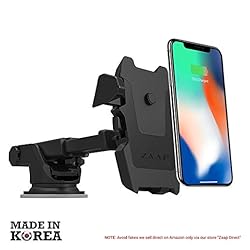 Zaap Quick Touch One Premium 360 Adjustable 3-in-1 Car Mount Holder for All Smartphones (3rd Generation, Black)
