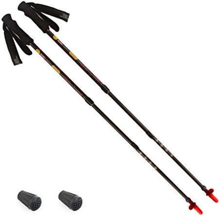 MOUNTAIN YOYO X2 W304 Carbon Fiber Ultra Light Weight (169g, 6oz) Walking Pole Trekking Pole Walking Stick Telescoping Adjustable Anti Shock Men Women