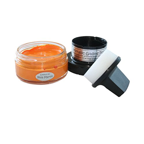Cosmic Shimmer Phill Martin-Metallic Gilding Polish-Tangy Tangerine, 50ml