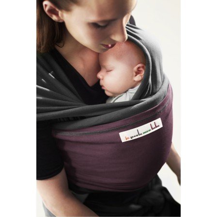 Je Porte Mon Bébé Carrier (Charcoal & Plum Pocket)