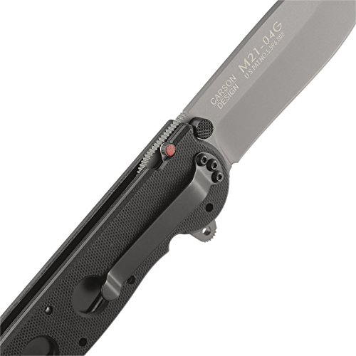 M21 Carson Folder, Black G10 Handle, Plain - 3