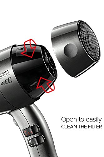 VALERA SWISS SILENT JET 8600 IONIC Rotocord – 2400W, Mod.: SXJ 8600 RC, Professioneller Haartrockner mit Ionen-Generator und Smart Airflow Technology, Swiss made – inkl. 2 schmaler Ondulierdüsen - 5