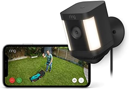 Ring videocamera Plus con faretti plug-in (Spotlight Cam Plus) | Telecamera di sorveglianza HD wifi per esterno con audio bidirezionale, fai-da-te | Ring Home: 30 gg. prova gratuita | 2 telecamere
