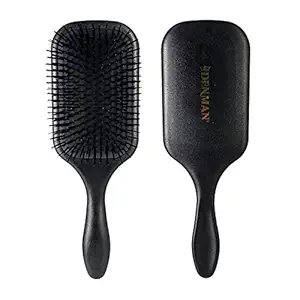 Denman Tangle Large Paddle Detangler Tammer, Ultra Black - UK