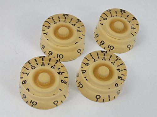 SPEED DIAL Knobs to fit Gibson/Epiphone style guitars in 6 colours (4 Cream)