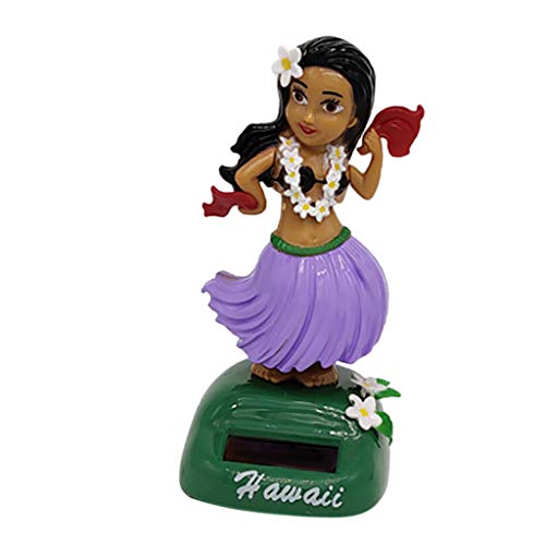 B Blesiya Muñecas Hawaianas de Energía Solar Ornamento de Hogar Casa Automóvil - #a