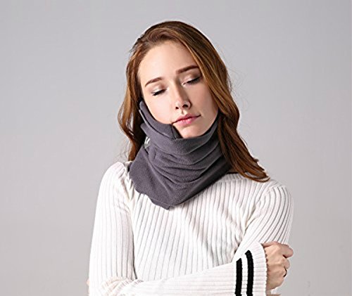 Preisvergleich Produktbild neufashion Reisekissen – wissenschaftlich nachgewiesener Super Soft bequemer Rundhalsausschnitt unterstützen Reisekissen grau