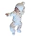 Produktbild Kinderbekleidung,Honestyi junge Kinder warm Coat Baumwolle Kids winddicht abnehmbare Cap Jacken strampler unisex Neugeborene Baby Kleidung Baby Langarm gestrickte Kleidung Crawling (Weiß, 2-3T/100CM)