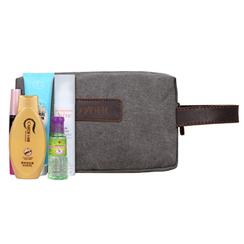 S-ZONE Canvas Kulturbeutel Reisen Organizer Shaving Dopp Kit Kosmetik Make-up-Tasche Aufbewahrungstasche - 7