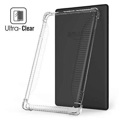 MoKo Hülle für All-New Amazon Fire HD 8 Tablet (7th Generation – 2017 Modell) – Ultra Slim Flexible TPU Kristall Klar Rückseite Schutzhülle Crystal Clear Case Durchsichtig Cover für das neue Fire HD 8, Transparent - 3