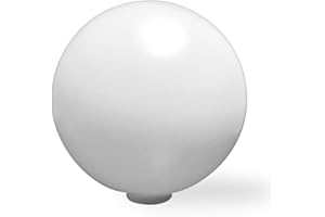 EXTRUMOL - Bola Farola Exterior - Globo de Iluminación - Polietileno - Recambio Tipo Rosca - Blanco - Medidas: Ø 25 cm - Boca: 10 cm