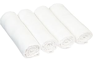 ‎BORNINO BORNINO Mullwindeln im 4er-Pack 80x80cm Stoffwindel - saugt Feuchtigkeit schnell auf - pflegeleichte, kochfeste Eigenschaften - Webware aus reiner Baumwolle