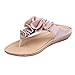 Produktbild Frauen Rutschen Hausschuhe Goosun Sommer Strand Niedlich Süß Slipper Lässig Flip Flops Flache Schuhe Dame Schön Blumen Sandalen Sommerschuhe Zehentrenner Gemütlich Zuhause Outdoor (39, Rosa)