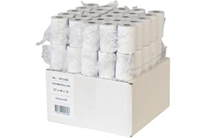 ‎BRASQ 50 Rollen Ec-Cash Thermorollen 57 x 40 x 12mm - Thermopapier Bonrollen für Bankomat 18 Meter Länge - Thermopapier Kassenrollen, BPA frei