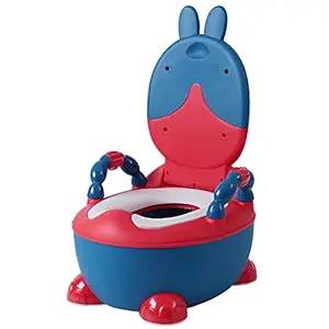 GoodLuck Baybee Potty Toilet Trainer Seat/Chair with Lid and High Back Support for Toddler Boys Girls Age 7 Months to Potty Seat for 3 Years child (Rabbit Blue)