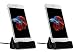 Produktbild MyGadget© 2x iPhone Docking-station (inkl. 1m Kabel) Ladestation Ständer Charger für das Apple 7/7 Plus 6s/6s Plus/6/5/5s/5c/SE,iPod nano 7/5G in Schwarz