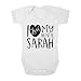 Personalised with ANY NAME I Love my Auntie Cute Boys and Girls Baby Vest Bodysuit (0-3 Months, White)