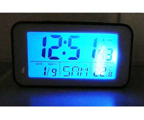 Funkuhr mit Thermometer Funkwecker wecker in schwarz [version:x8.5] by DELIAWINTERFEL - 3