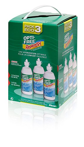 Opti-Free Replenish - Soluzione di manutenzione per lenti - Pack 3 flaconcini di 300 ml