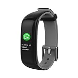 Hangang Health Fitness Tracker mit Pulsmesser und Blutdruck Sport Smart Armband Pedometer Smart Armband Bluetooth Smart Watch für iOS iPhone Android Samsung Handys (schwarz)