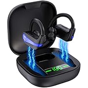 Wireless Headphones, Wireless Earbuds Bluetooth 5.1 Headphones Sport, Wireless Earphones In Ear Stereo Deep Bass IP7 Waterproof Earhooks, Noise Cancelling with Mic 50H, Headsets for Running Gym [2022]