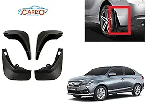 CARIZO Plastic Mud Flaps (Set of 4) Compatible with Honda Amaze (Type-3) 2018-21
