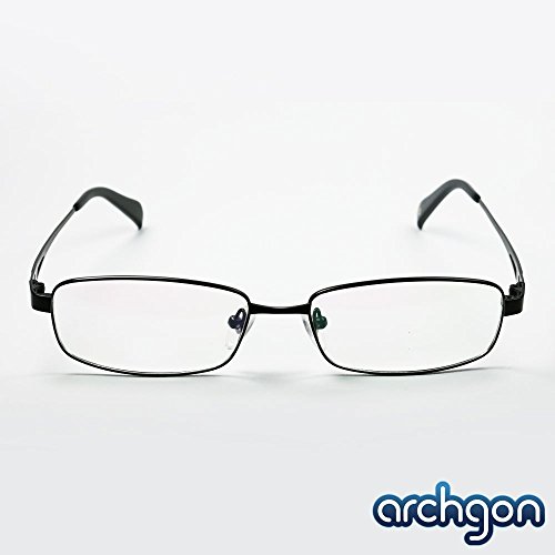 Archgon GL-B191-K Computer Eyewear Anti Blue-Light Glasses UV Protection Full Rim with Crystal Lens-Titan