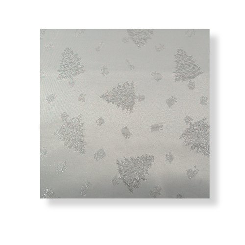 Silver Christmas Tree Design Dining Table Set for Large 6 Seater Tables (Includes tablecloth, table runner, placemats and napkins)