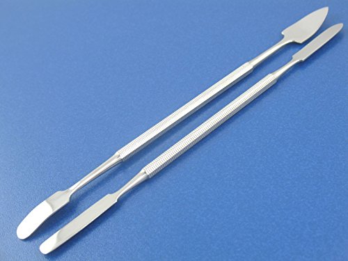 Premium Universal-Spatel Doppelspatel Set 2-Teilig Gelspatel Salbenspatel Doppelinstrument Laborspatel - 6