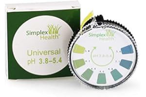SIMPLEXHEALTH pH Indicator Litmus Test Paper Strip Roll, 3.8-5.4 For Water Urine And Saliva, 5 Meters