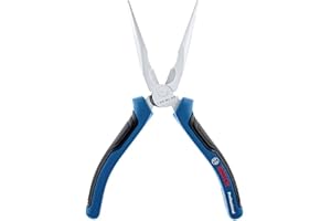 Bosch Professional 200mm Spitzzange (gerade, Chrom-Vanadium Stahl, gummierte Grifffläche)