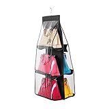 Sac à main sac à main sac de rangement Pochettes clair sac à main suspendu organisateur penderie Transparent 6 poches pliable suspendu divers