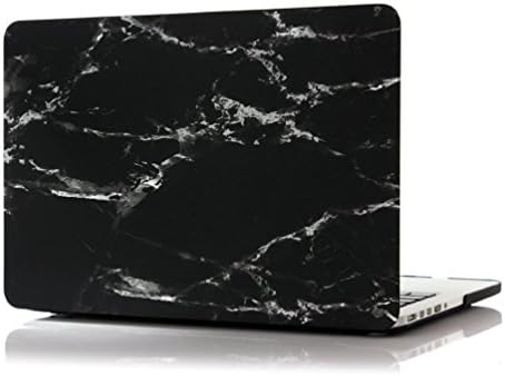 ColorMixs® For MacBook Air 13 inch/Marble Pattern Rubber Coated Hard Shell Case Cover+keyboard skin+ac.y.c wipe cloth- Marble Pattern Case(Black)